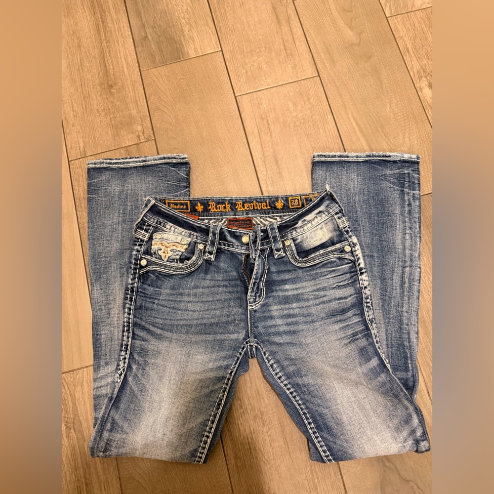 ‼️Rock Revival Womens Bootcut Jeans 26 Nadine‼️ WORN ONCE ‼️RETAIL $179 - Picture 9 of 14